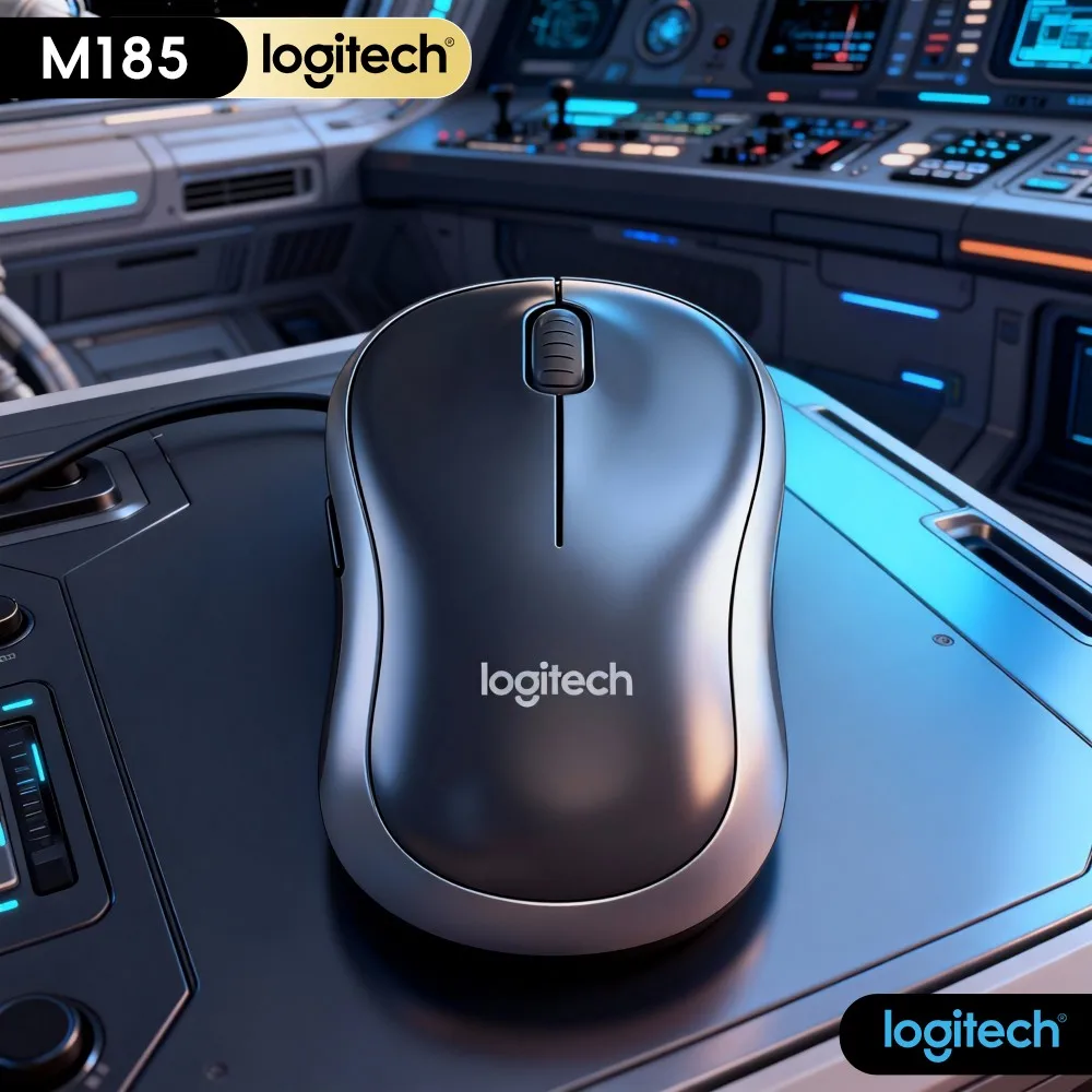 Logitech M185 Freelance Document Wireless Mouse Accurate Cursor Long Battery For Home Text Process