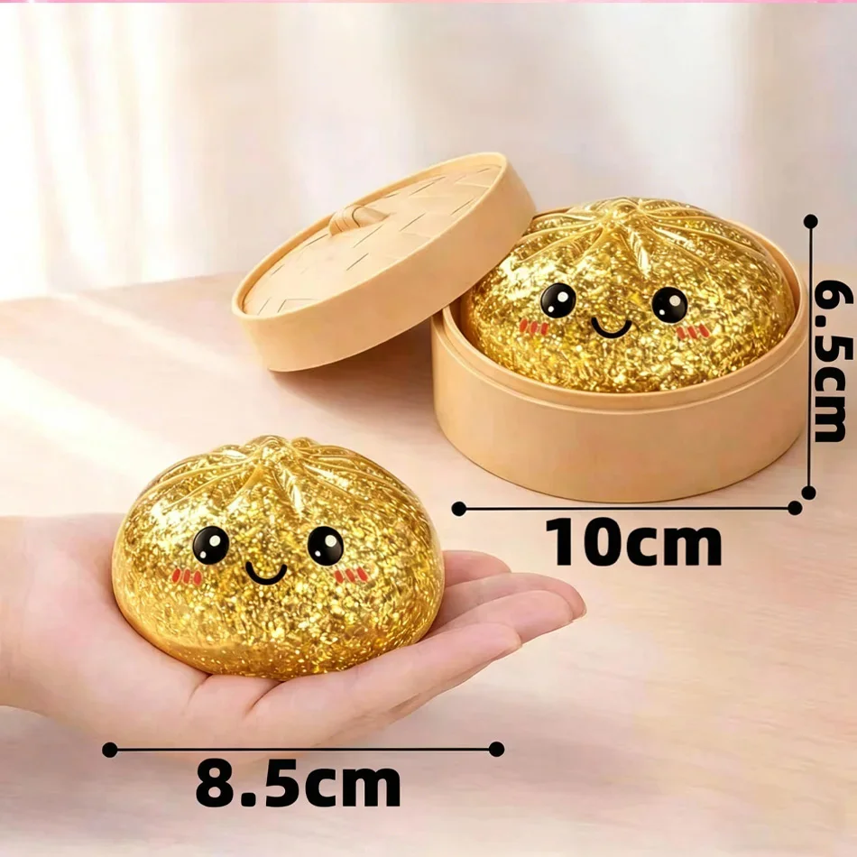 Dumplings scintillants colorés en 6 styles avec boîte – Jouet sensoriel anti-stress à presser