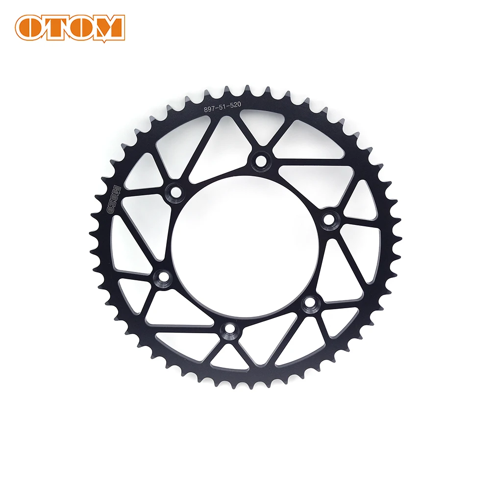 OTOM Motorcycle Rear Sprocket 520 Chain 51T 52T Carbon Steel Back Sprocket Cog For KTM HUSQVARNA GASGAS SXF EXC XCW SMR TC FC TE