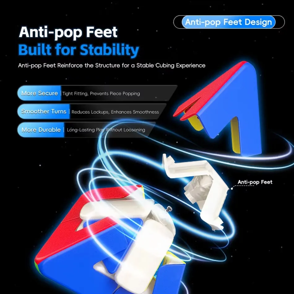 MOYU デュオマジックタワーボールコア磁気マジックキューブプロフェッショナルフィジェットおもちゃ MFJS デュオキューブ 2x2 キューボ Magico パズル