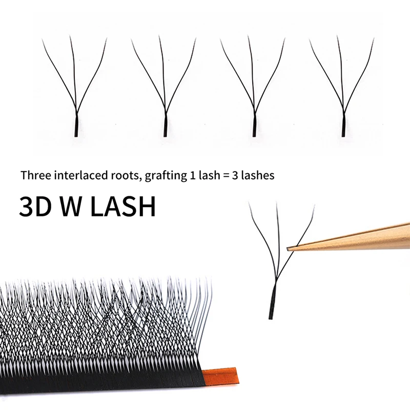 自然で柔らかくて軽い手織りのつけまつげ,ローブファン,自動フラワーシェイプ,w字型,3D,4d,5d