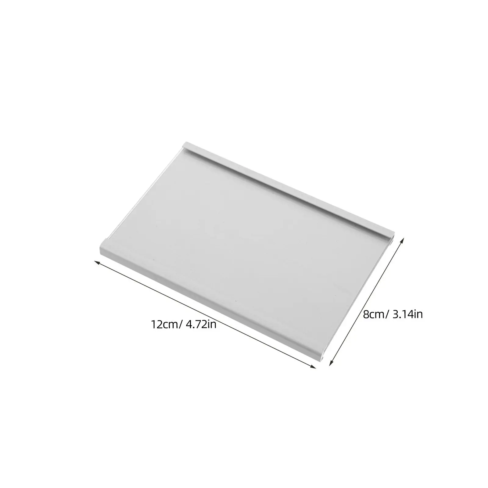 Office Name Plate Holder Metal Aluminum Alloy 7.5x12cm Adhesive Hanging Desk Name Tag Sign for Workplace Organization view 2