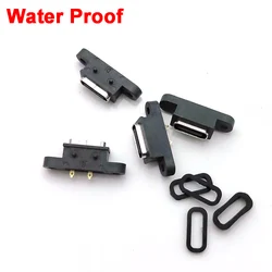 25pcs TYPE C 2 Pin Waterproof Female USB C Socket Port With Screw Hole Fast Charge Charging Interface 180 degree USB Connector