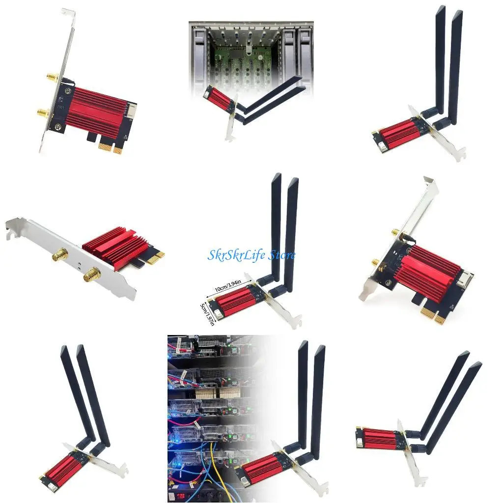 

E65E WiFi Adapter Wifi 5 Wireless Card Double Band 2.4G/5Ghz Bluetooth-compatible