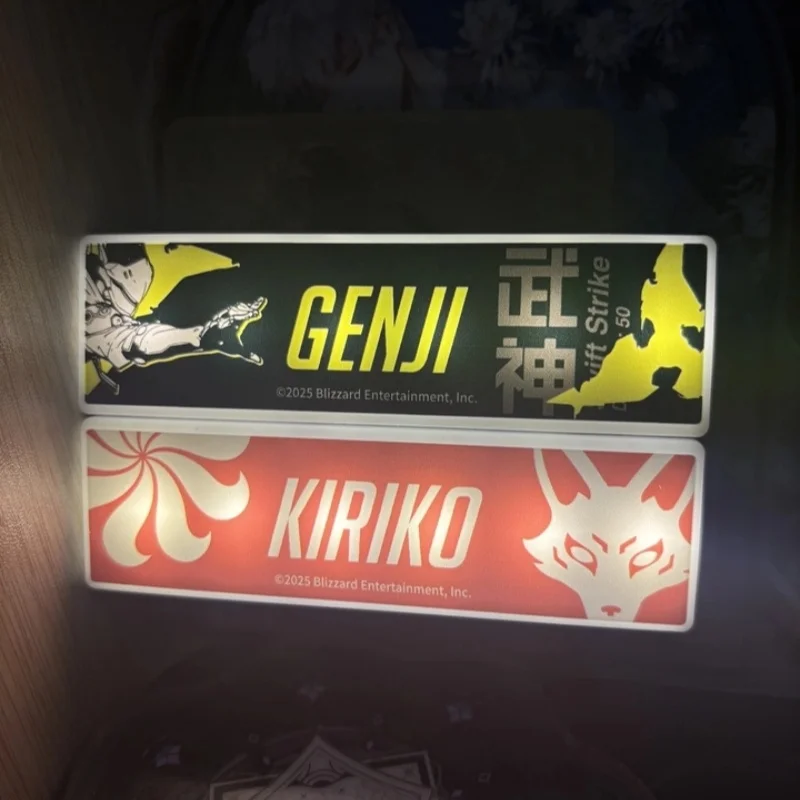 Authentic Kiriko D.Va Genji Magnetic Multi‑Function Night Light Tri‑Color LED Rechargeable Bedside Ornament Collectible Toy Gift view 3