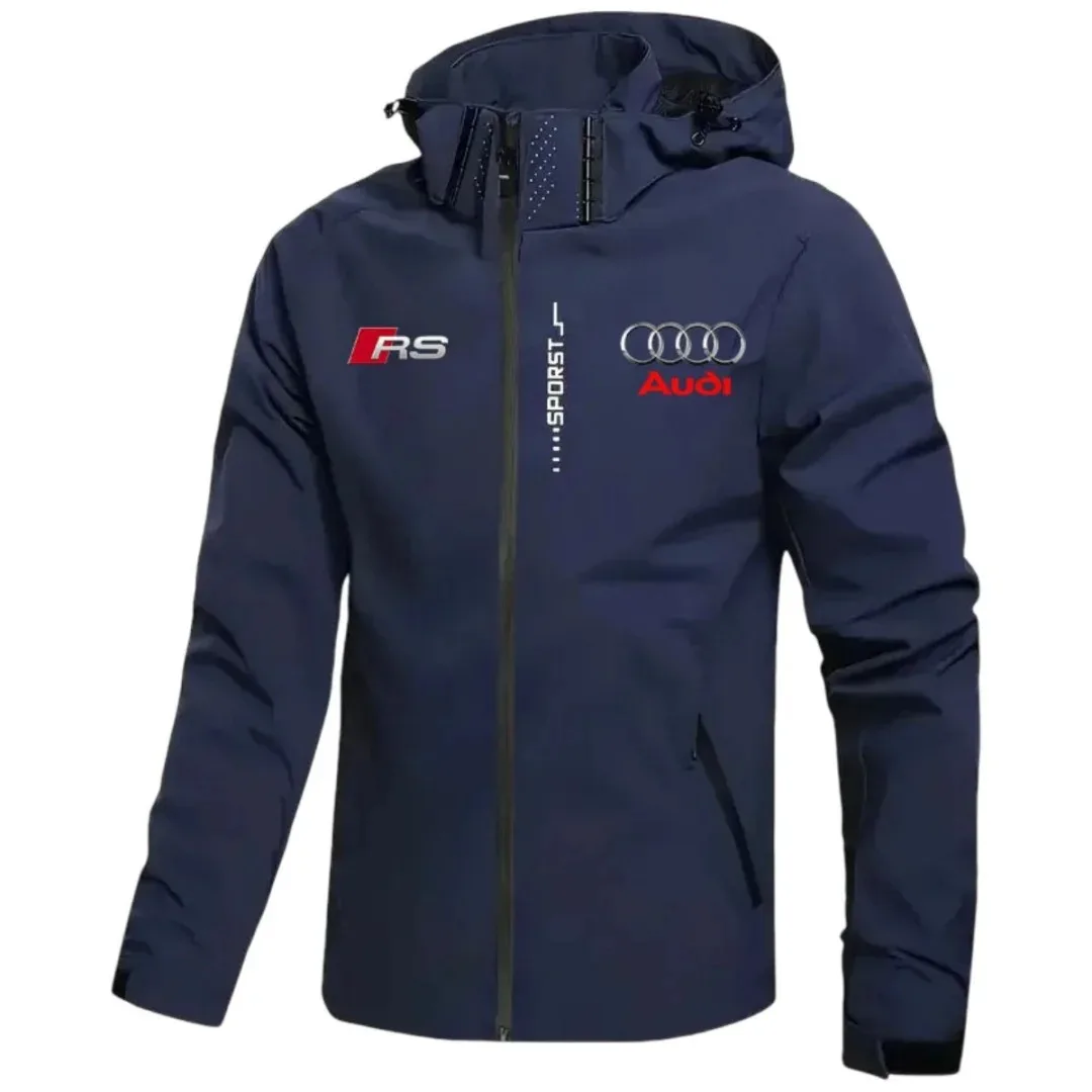 2026 Model American Style Audi Jacket, Solid Color Hooded Sweatshirt, Loose Workwear Zipper, Japanese Casual Wear, Men's and Wom