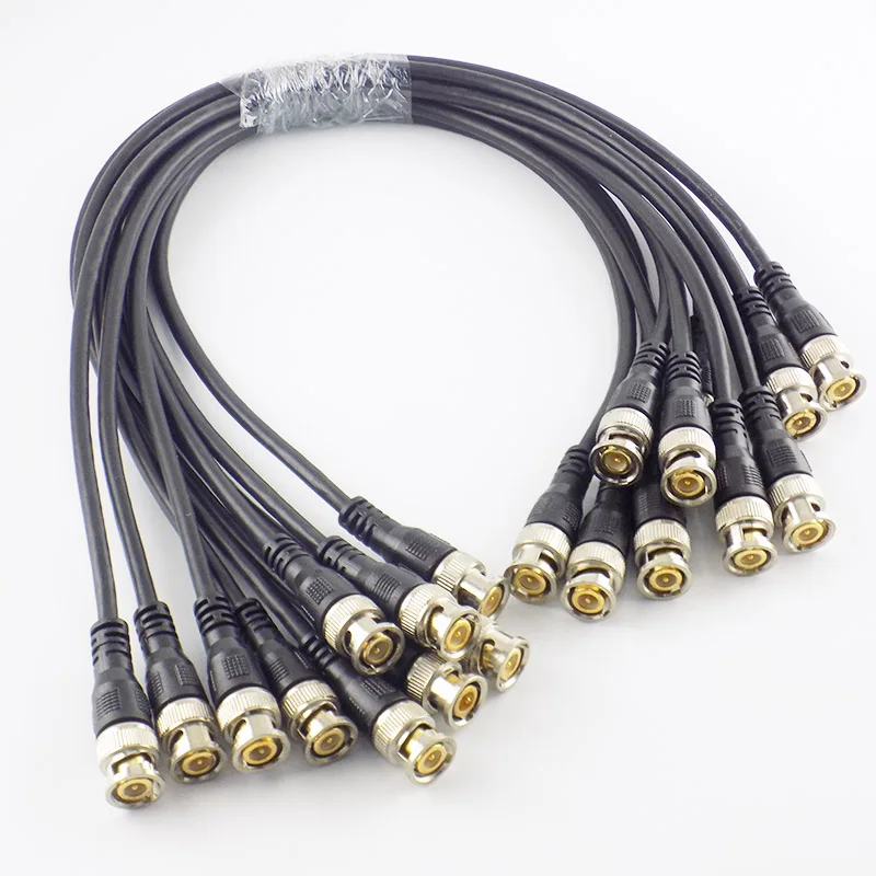 0.5M/1M/2M/3M BNC Male to BNC Male Cable Cord For BNC Adapter Home Extension Connector Adapter wire for CCTV Camera J17