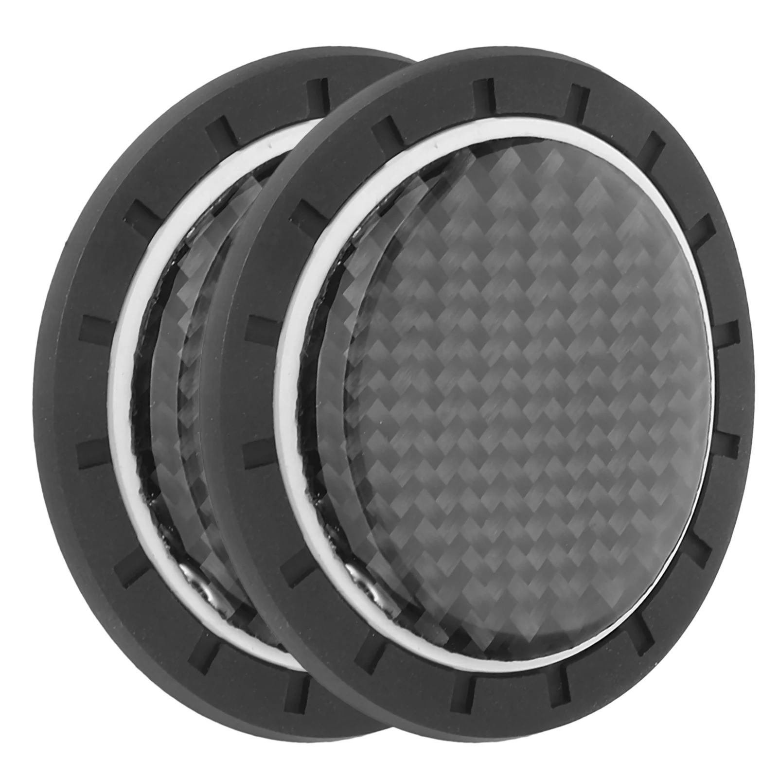 

2Pcs Carbon Fiber Car Cup Holder Mat Non-Slip Waterproof Stylish Interior Accessory for Cars Universal Fit Cup Coaster