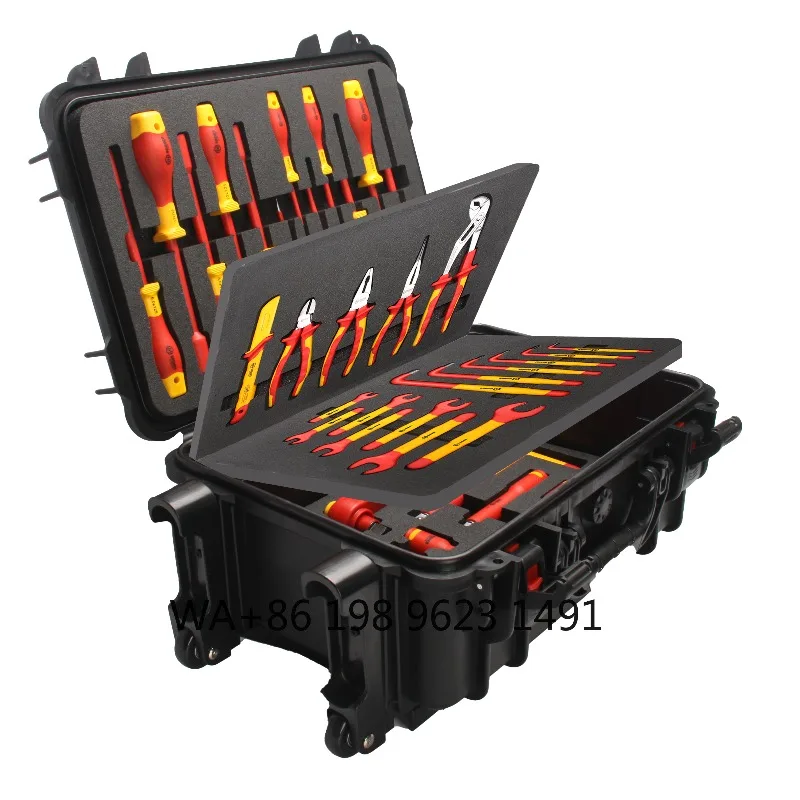 

Premium insulated hand tools, 1000V high voltage safe kit with inch drive for electrical workshop and industrial service repair
