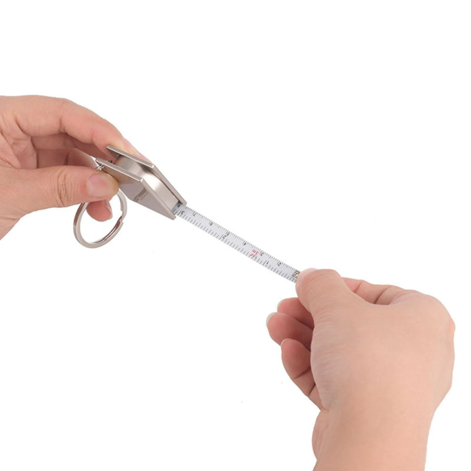 Keychain Tape Measure Mini Tape Measure with Key Attachment Tool Portable Sturdy for Diyers, Everyday Carry, Crafts