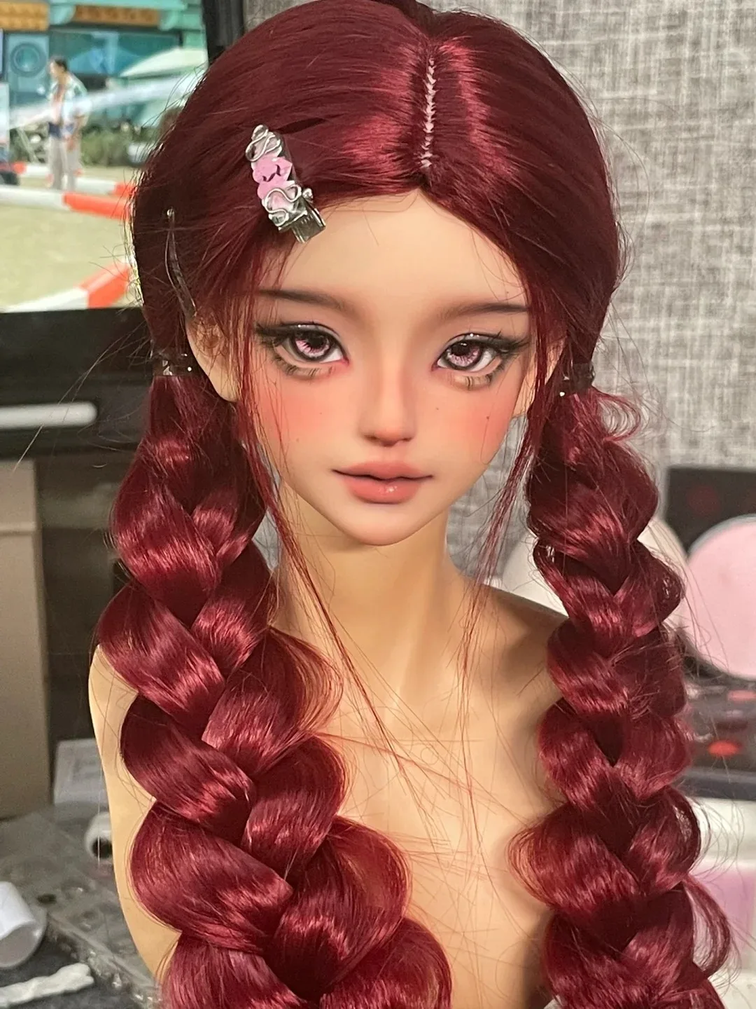 새로운 1/3 샤오주 BJD 인형 싱글 헤드 고품질 메이크업 헤드 귀여운 바이루 소녀와 소년용 - 인형 헤드만 판매