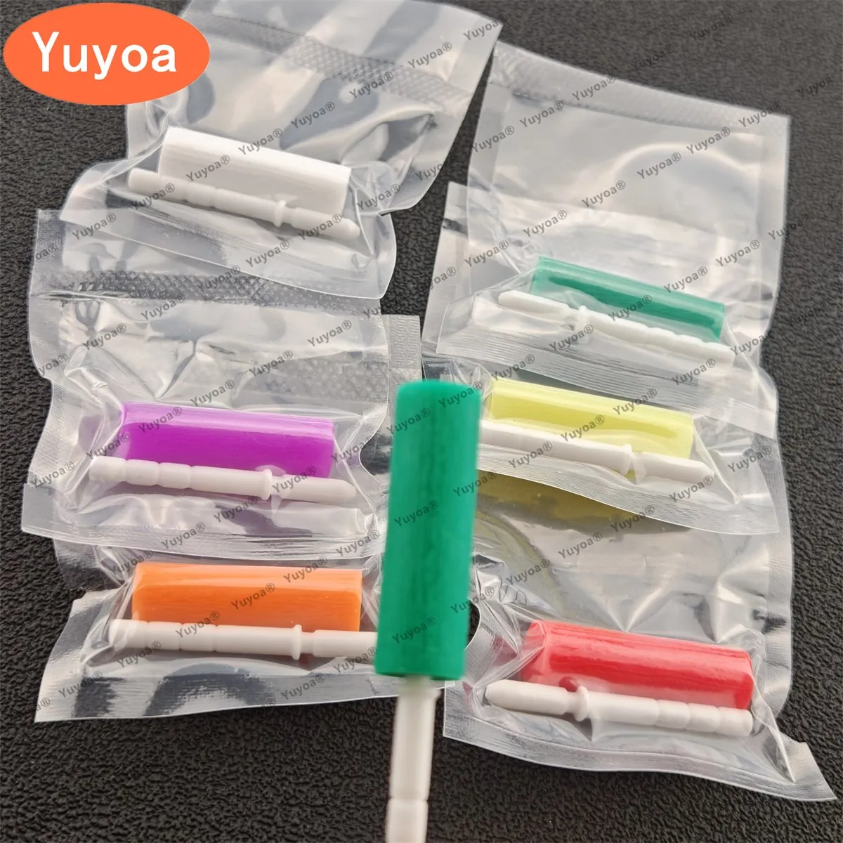

60sets Teeth Alinger Chewies Silicone Stick Dental Fruit Tooth Chew Aligners Dental Orthodontic Invisible Retainer Seater