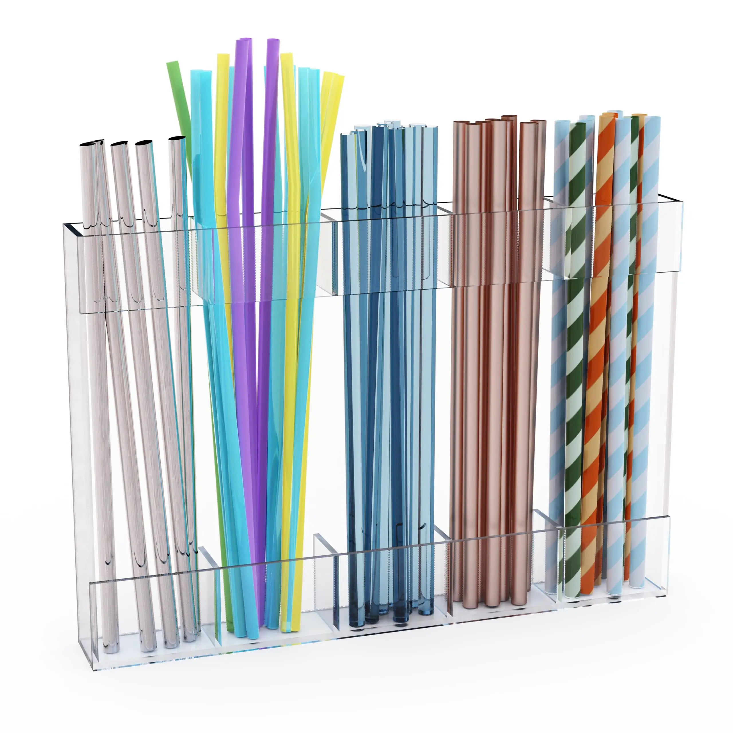 

Acrylic straw rack, kitchen counter, tableware storage and finishing bracket, disposable straw display storage rack,