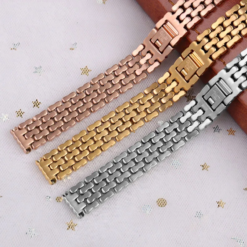 Fashion Stainless steel watch strap For Swarovski FOSSIL  A-rmani  women wristwatch charm watch metal strap 12/14/16mm