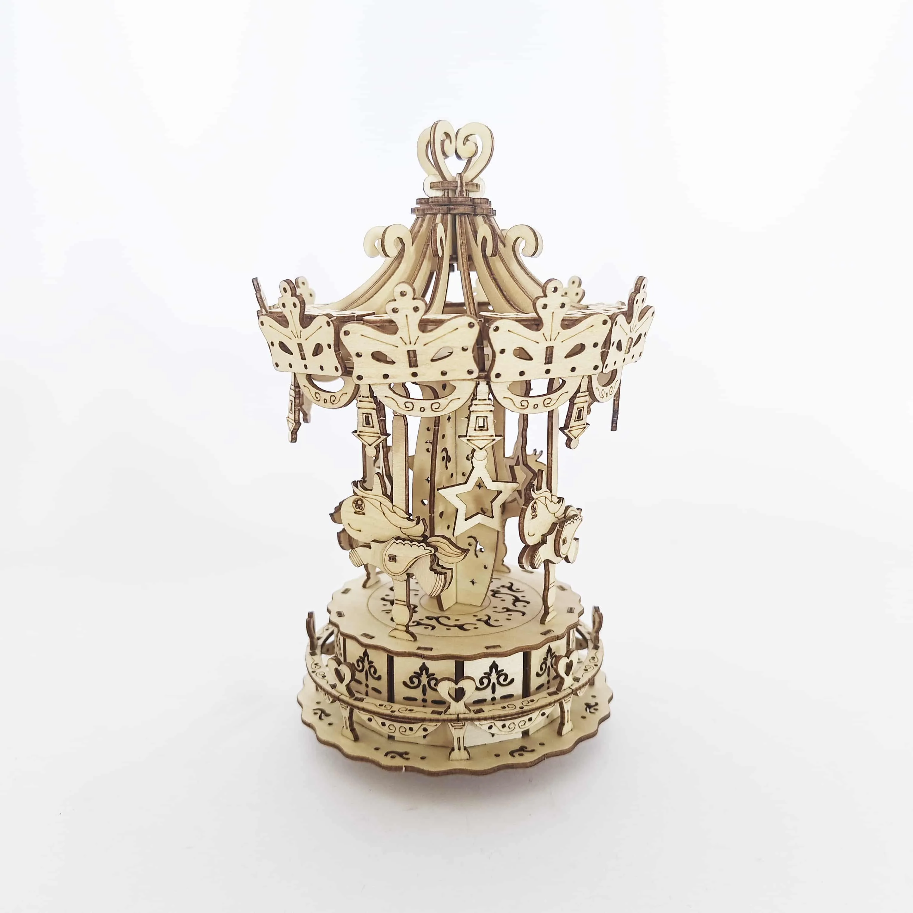 

3D деревянная головоломка для взрослых: Трой Карусель, набор моделей ручной работы «сделай сам», подарок на день рождения и Рождество для женщин