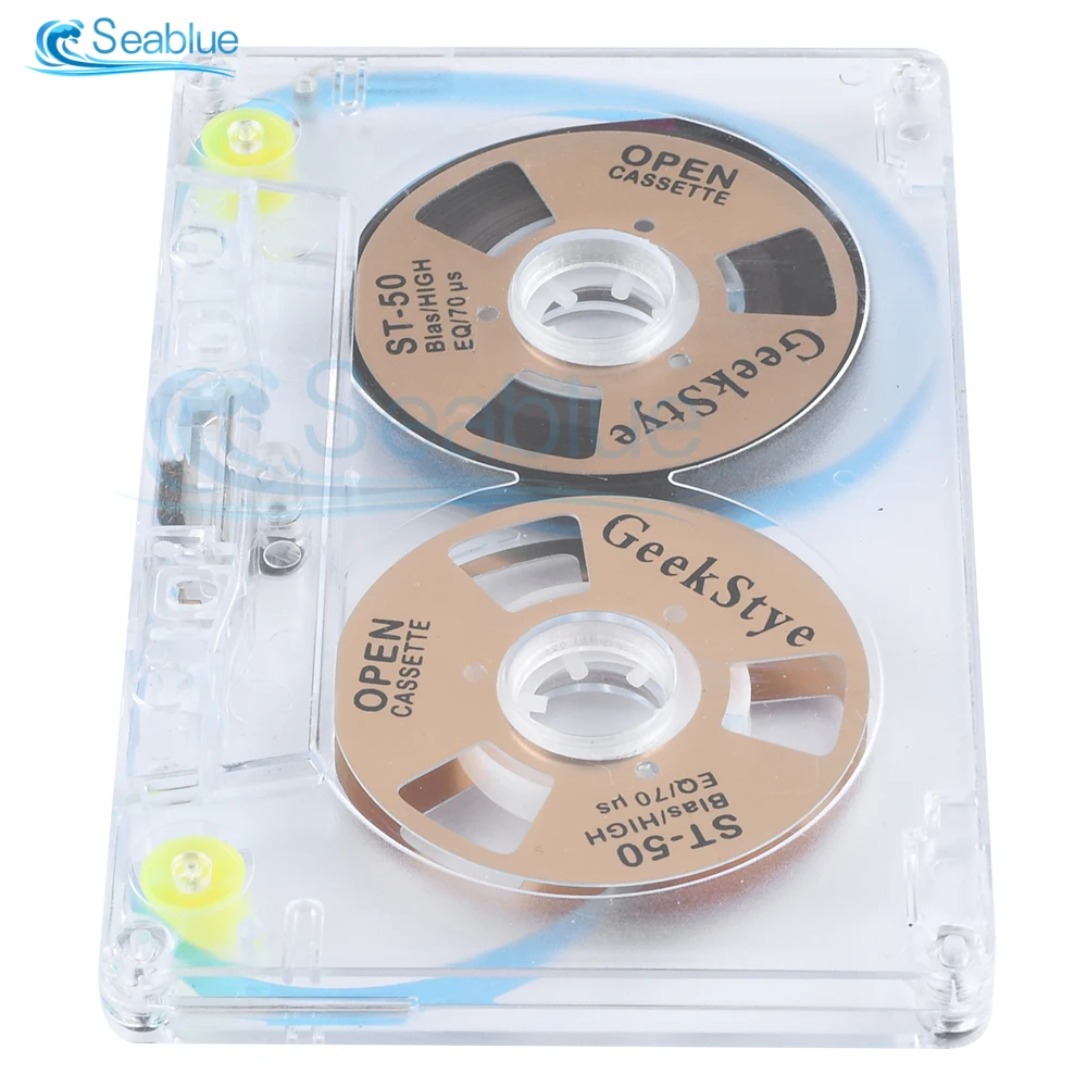 DIY Homemade Aluminum Reel Cassette Tape 45 Minute Can Record Blank Audio Recording Cassette Tape Vintage Metal Tape 3 Window