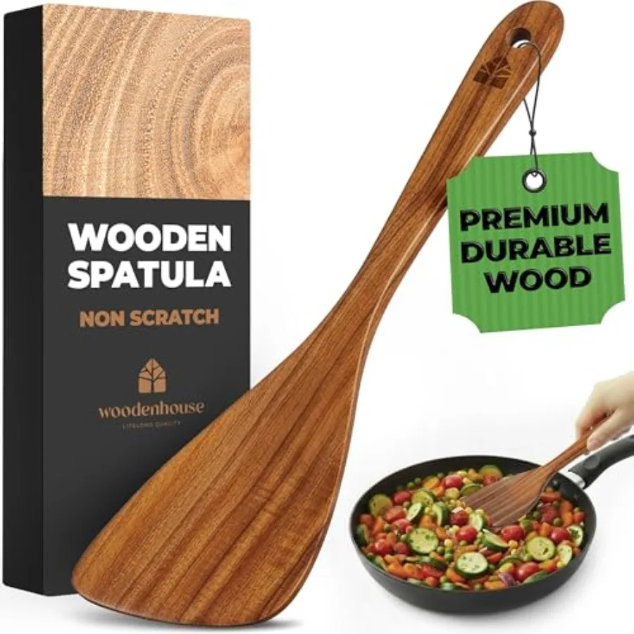 

Wooden Spatula for Cng 12 Ih - Easy to Clean Long-Lasting and Sturdy tural Acacia Wood Spatula for Cng - Wooden Spatulas with C