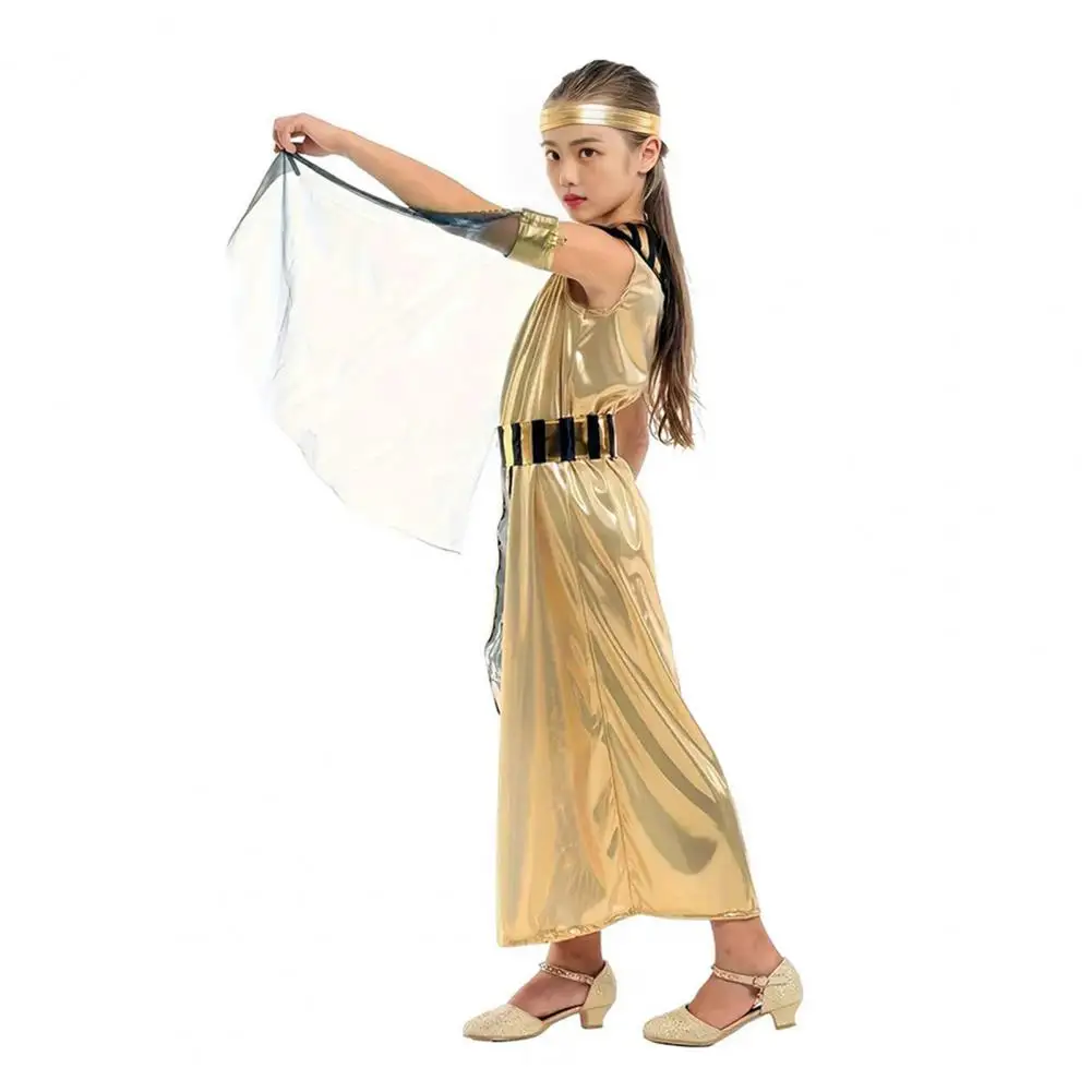 Kostium Królowej Kleopatry dla Dziewczynek, Strój Starożytnego Egiptu, Akcesoria do Cosplay na Halloween, Sukienka Księżniczki na Imprezy Przebieranki
