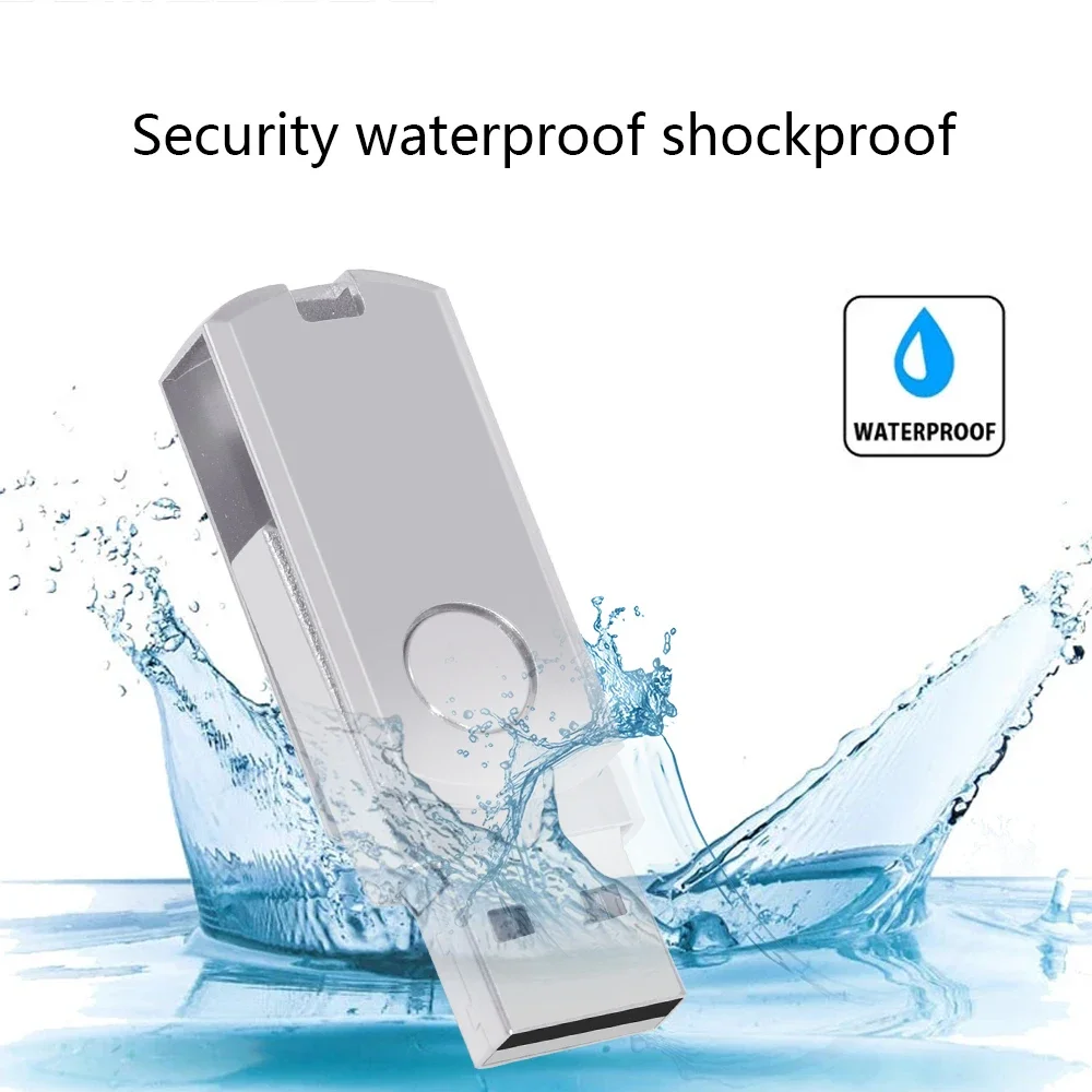 Flash Drive With Micro usb Adapter 2 in 1 Metal Stainless Steel Pendrive 2.0 8GB 16GB 32GB 64GB 128GB Waterproof U stick