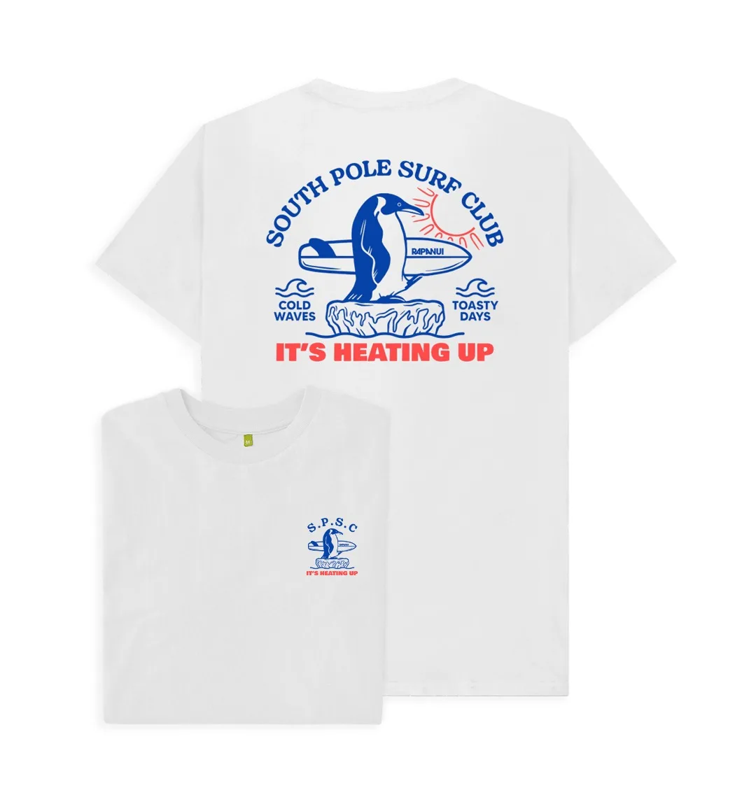 2026 South Pole Surf Club T-Shirt _ Penguin Surfing _ Rapanui Graphic T-shirt High-end Luxury Unisex Style Both of Men and Women