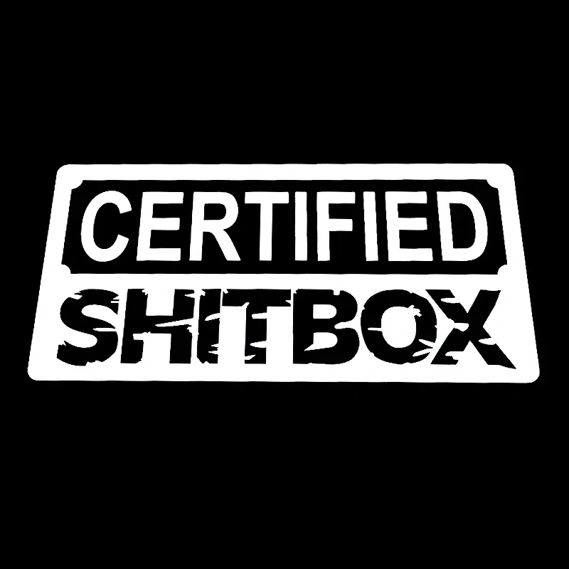 Car Sticker Certified Shitbox 4x4 Hoon Motorcycle Decorative Accessories Creative Waterproof and Sunscreen Vinyl Decal,15CM*8CM view 3