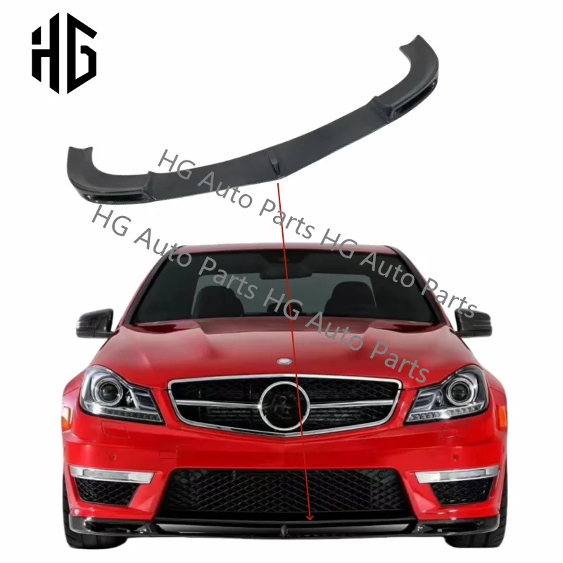 

High Carbon Fiber V-style Car Front Bumper Lip Splitter Rear Diffuser Body Kit For Benz C class W205 C63 C204 C300 Auto Parts