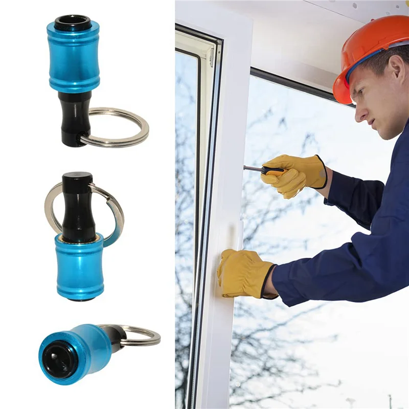 A20F-24Pieces 1/4 Inch Hex Shank Bits Holder Keychian, Keychain Extension Bar Screwdriver Bit Holder Socket Adapter