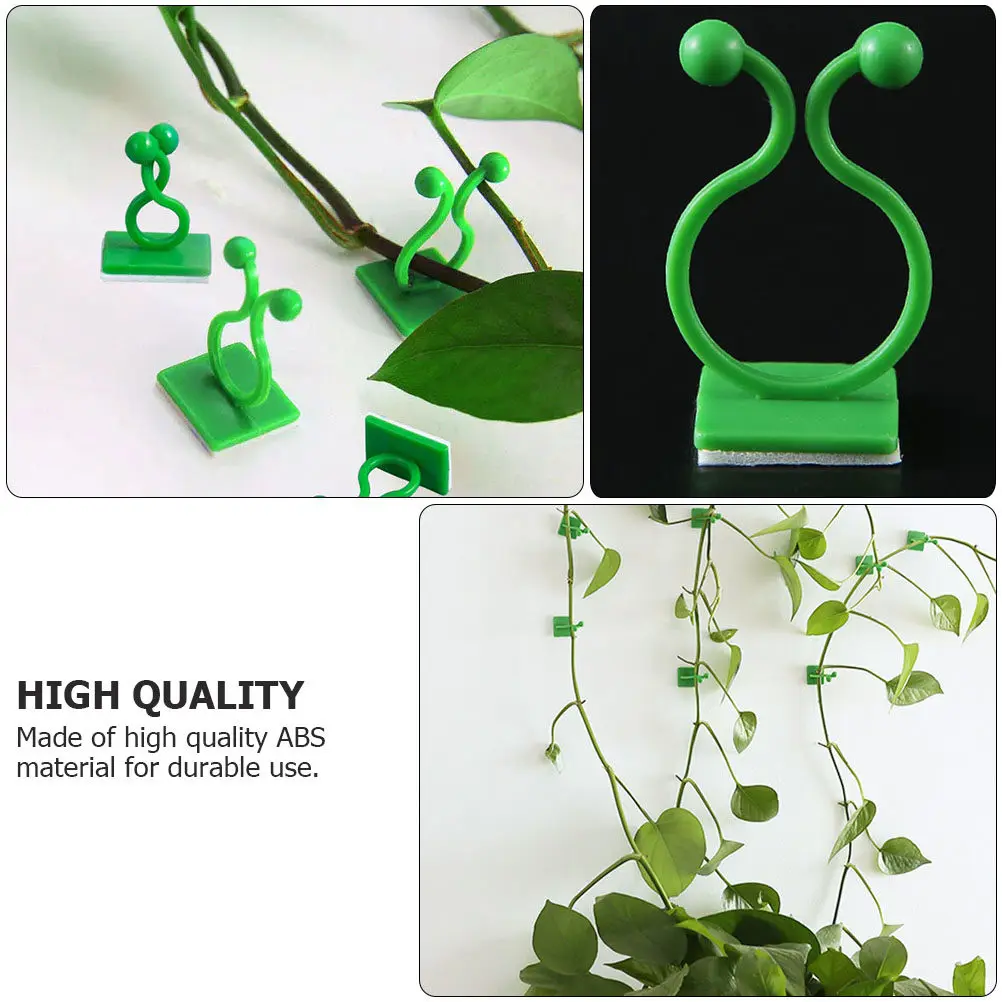 10Pcs Plant Climbing Wall Fixer ABS Material Vine Holder with High Grip Adhesive for Indoor Outdoor Vertical Greening Setup