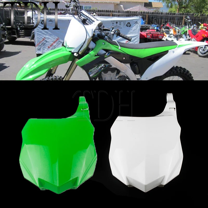 Motocross Number Holder for Dirt Bike Enduro Plastic Front Number Plate Fairing Mask For Kawasaki KX450F KX250F 13-2016 KX 450F