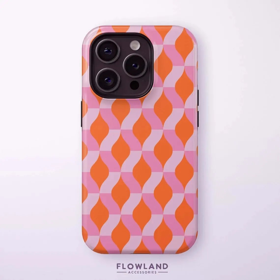 

Luxury Wave Stripe Pattern Design Phone Case for iPhone 17 16 15 14 13 12 11 7 8 Air Pro Max Plus Luxury Double-layer Back Cover