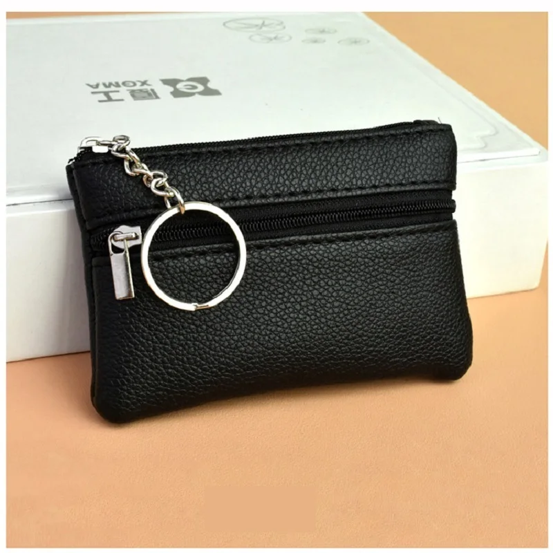 PU Leather Coin Purses Women's Small Change Money Bags Pocket Wallets Key Holder Case Mini Functional Pouch Zipper Card Wallet