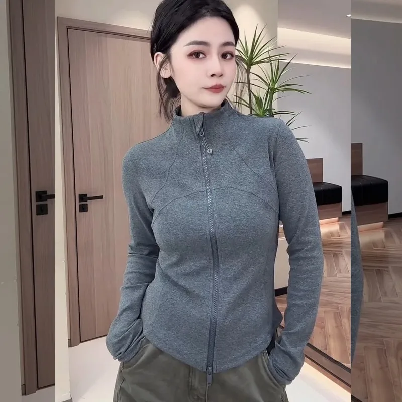 

Теплый флисовый кардиган на молнии с высоким воротником для женщин, приталенный, на осень-зиму, новинка