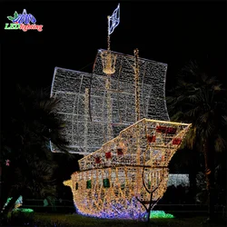Personalizado Pantallas LED decorativas para exteriores, esculturas de velero