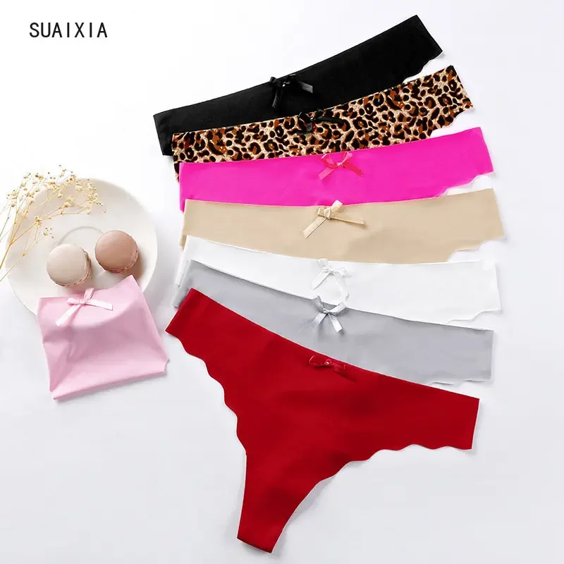 Hot Silk Sexy Women Thongs G String Seamless Panties Low-Rise Ladies T-back Comfortable Lingerie for Female Underwear