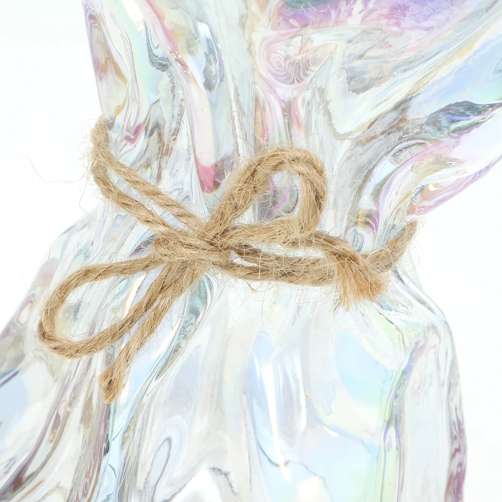 

Irregular Glass Flower Vase Decorative Modern Simple Style Home Office Balcony Tabletop Small Planter Container