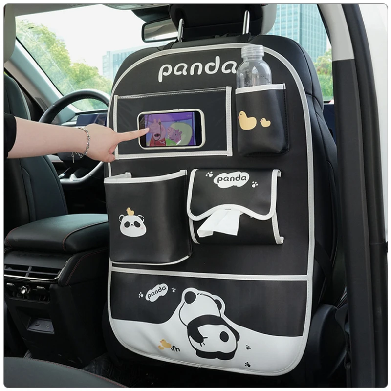 Car accessories seat backrest storage bag hanging bag seat backrest storage bag multifunctional cartoon interior anti kick pad