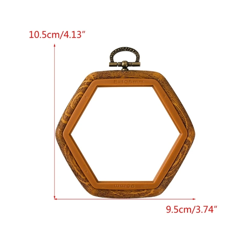 Hexagonal Embroidery Hoop Stitching Hoop Imitated Display Frame