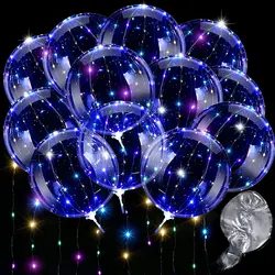 4PCS Led Balloon With Light Luminous Transparent Bobo Ballons Wedding Birthday Party Decoration LED Light Balloon
