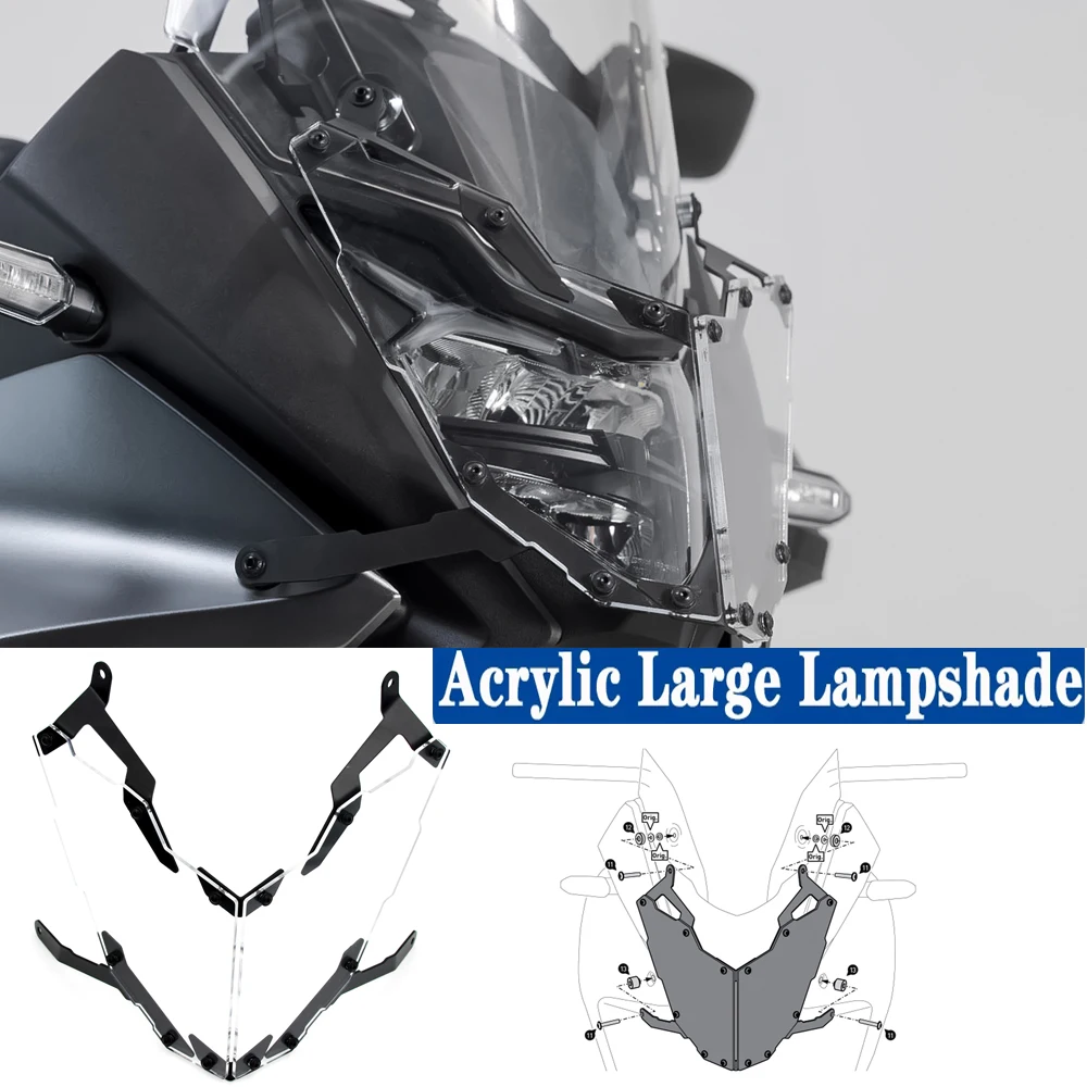 

For HONDA XL 750 XL750 Transalp 2023 2024 Motorcycle Headlight Protective Cover Acrylic Headlight Protective Cover