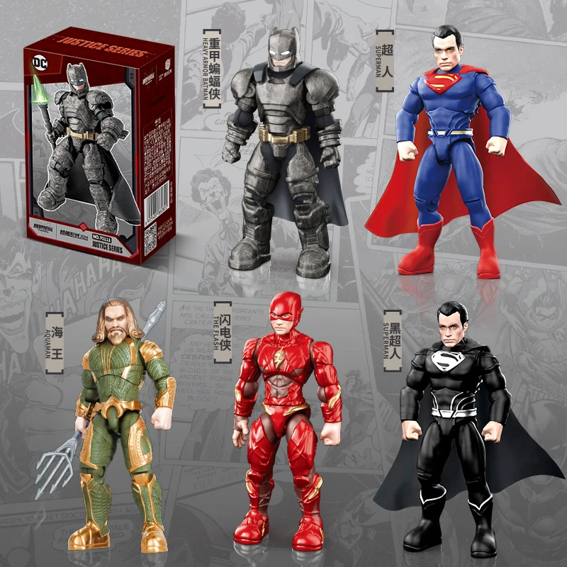 DC Justice League Spielzeug, The Dark Knight Trilogy Actionfigur, Batman, Superman, Aquaman, The Flash, Bausatzfigur, Geburtstagsgeschenk – Detail 1
