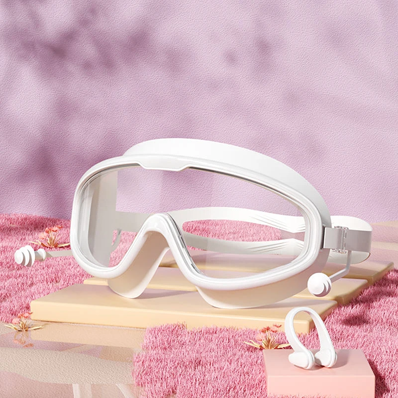 Wasserdichte HD-Schwimmbrille, Schwimmausrüstung, 2025, große Rahmen-Schwimmbrille für Kinder, hochwertige Antifog-Schwimmbrille