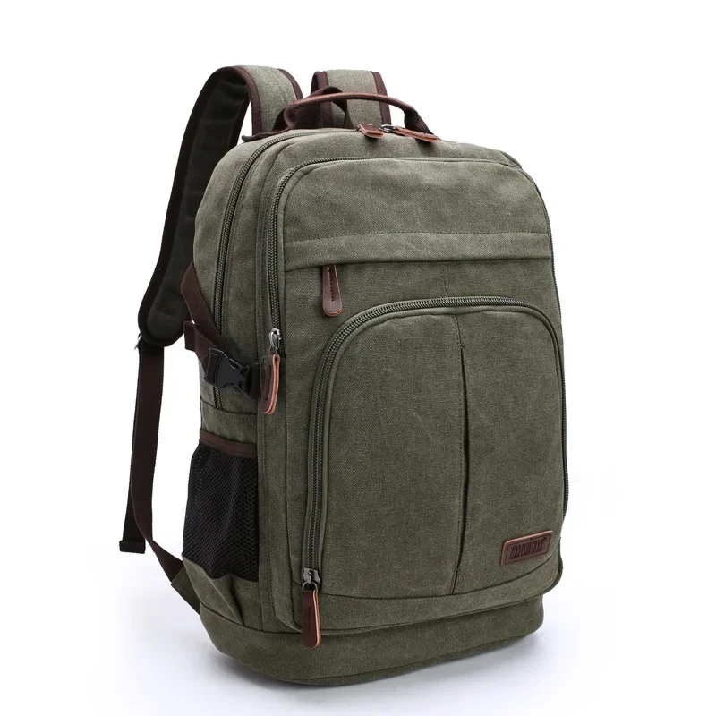 Men multifunctional canvas backpack large capacity laptop backpacks travelling back pack for hiking bolsa рюкзак mochila hombre