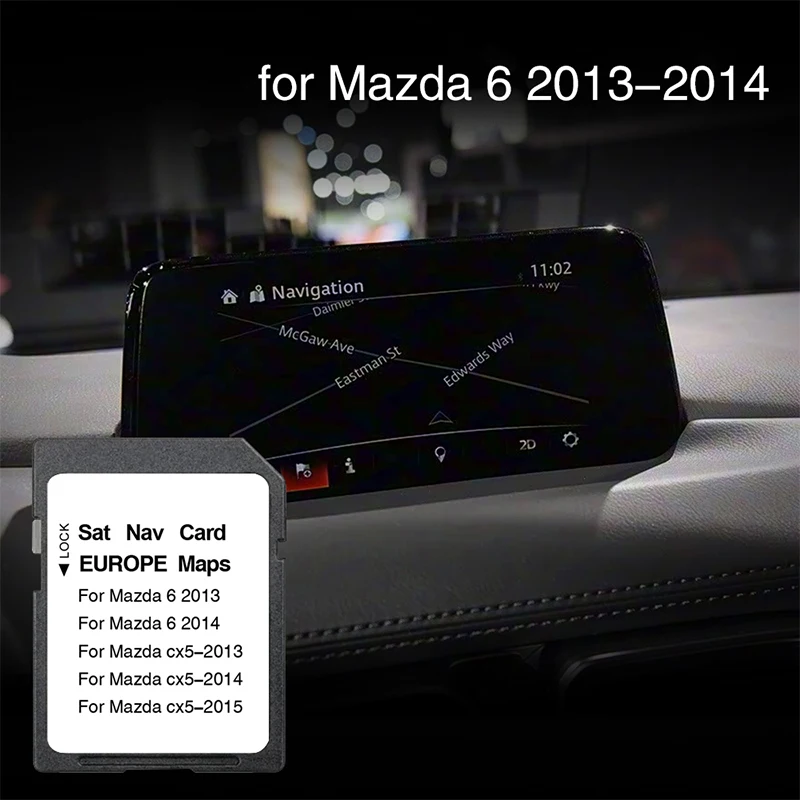 Fitting for Mazda 6 2013-2014 Maps SD Card EU Maps Changeable CID SD Card Navigation and GPS Card