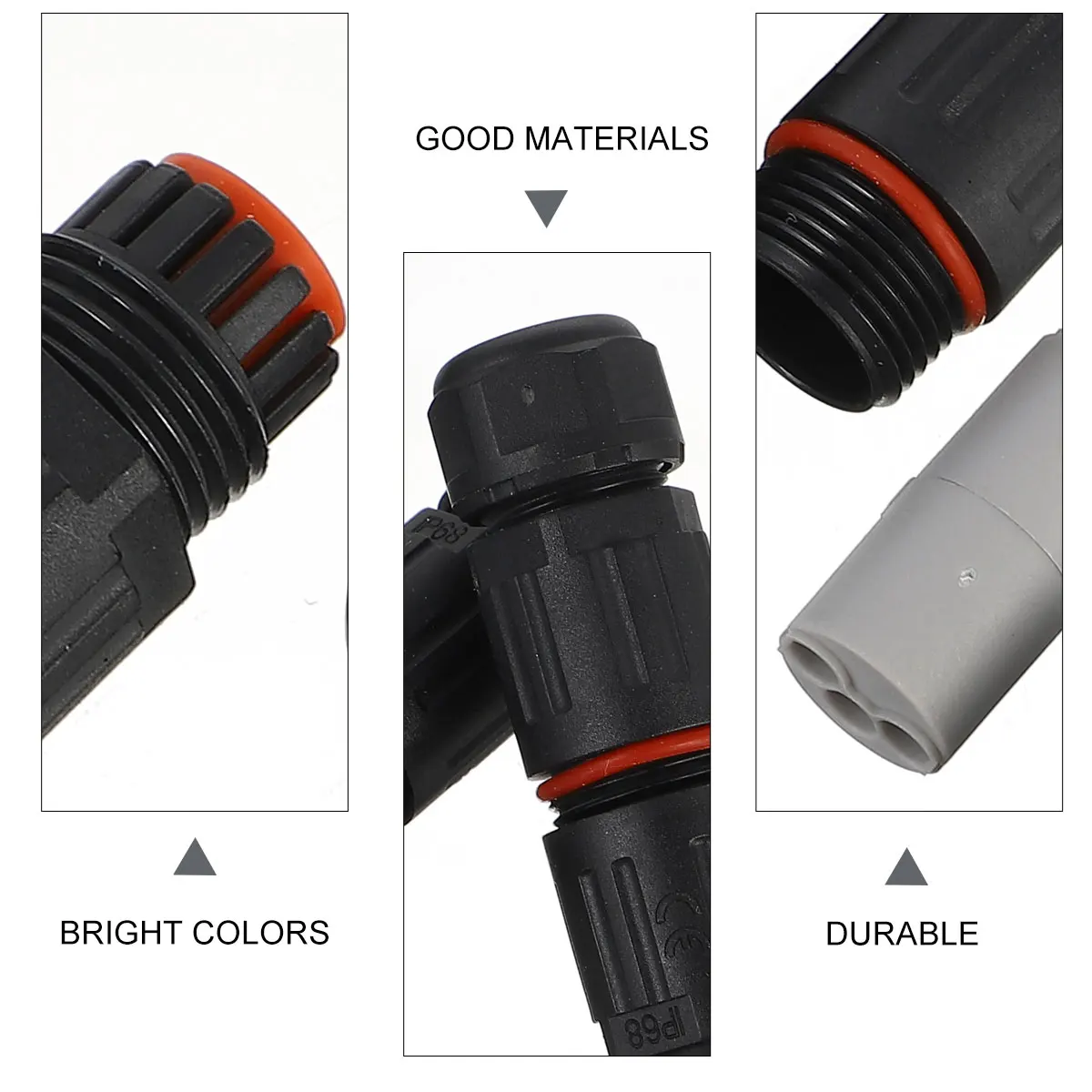 

10Pcs Outdoor Cable Connector Waterproof Wire Splice Compact Design Easy Installation No Tools for LED Flood Lights Repair