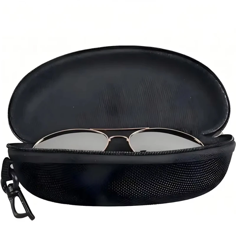 Portable Hanging EVA Sunglasses Flshlight Box Oxford Cloth Zipper Glasses Storage Case Multiple Styles W/ Carabiner Hook