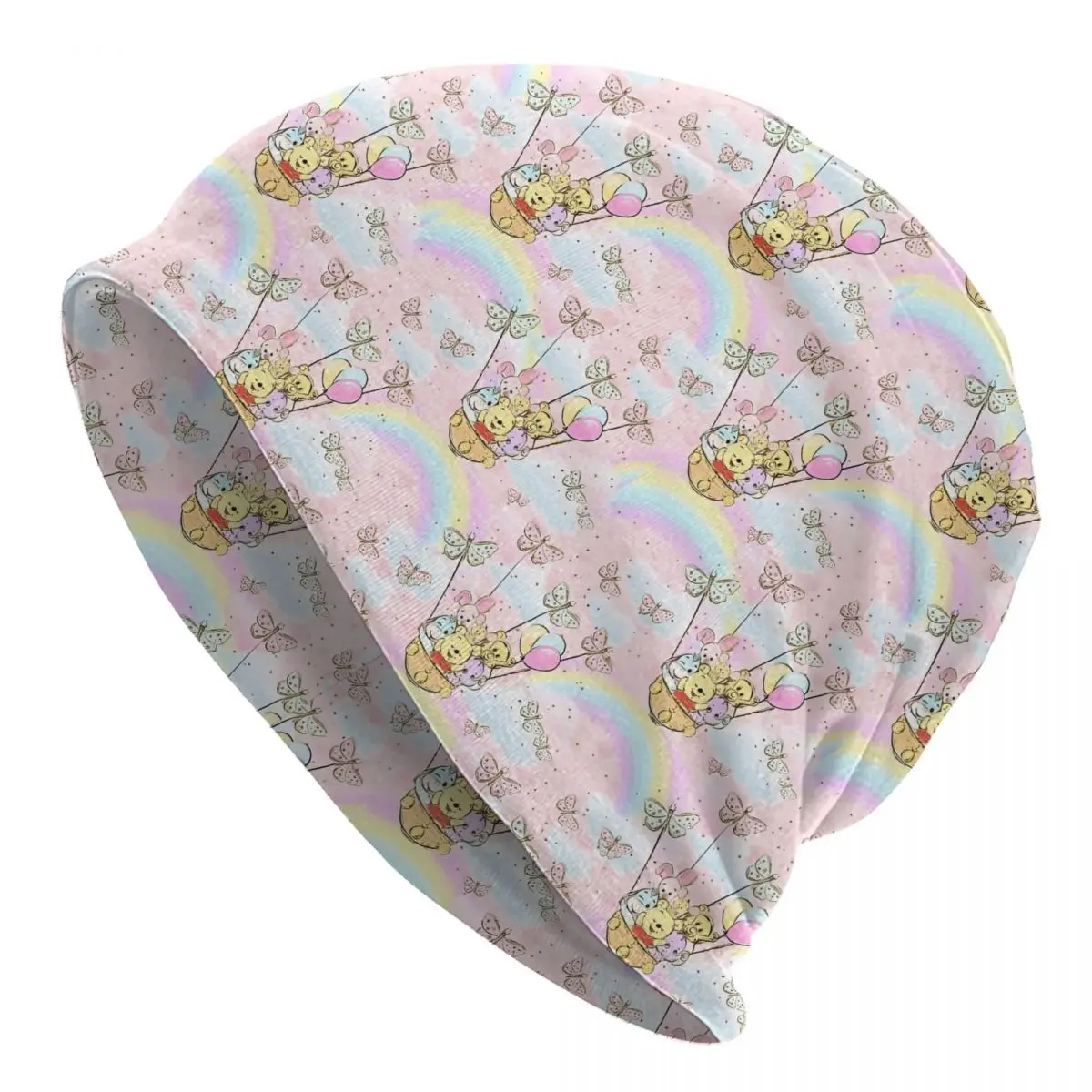 

Custom Winnie Pooh Animal Bonnet Hat Knit Hats Men Women Fashion Unisex Anime Classical Pattern Warm Winter Beanies Cap