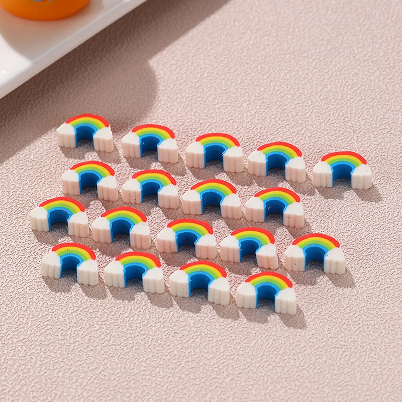 New 10Pcs Creative Kawaii Rainbow Bridge Erasers Pencil Rubber School Supplies Cartoon Mini Rainbow Bridge Eraser Kids Gifts