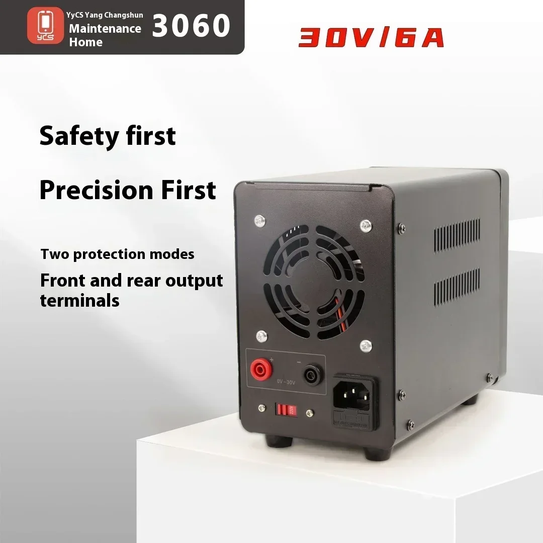 YCS 3060 интеллектуальный источник питания 30 В 6 А 180 Вт для ПК телефонов ремонт короткого замыкания амперметр постоянного тока стабилизированный источник питания