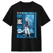 That Time I Got Reincarnated As A Slime Shirt Vintage Washed Unisex Oversized Anime Streetwear Soft Cotton Tee Gift Clothing Top