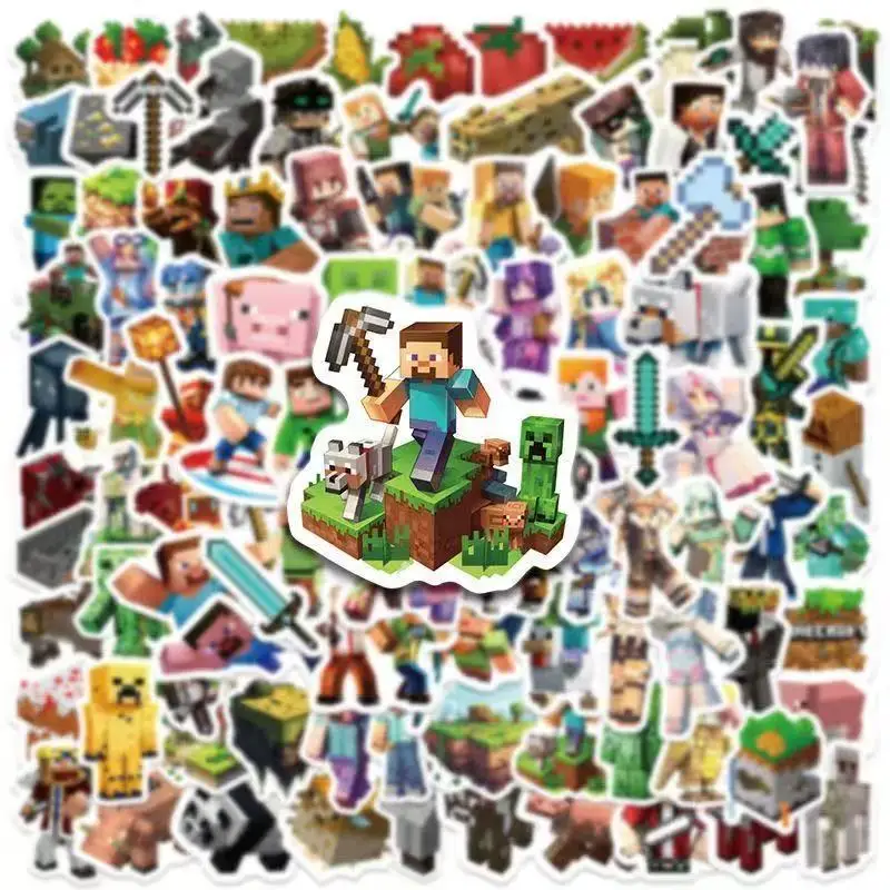 100 My World Sticker Games DIY Phone Cases Handbooks Luggage Diaries Albums Stickers Cartoon Stickers Gifts view 5